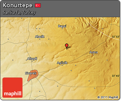 Physical Map of Konurtepe