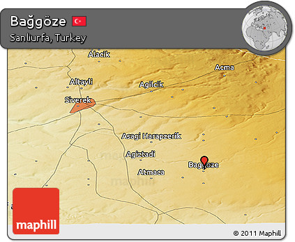 Physical Panoramic Map of Bağgöze