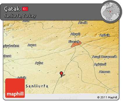 Physical Panoramic Map of Çatak