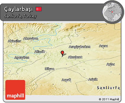 Physical Panoramic Map of Çaylarbaşı