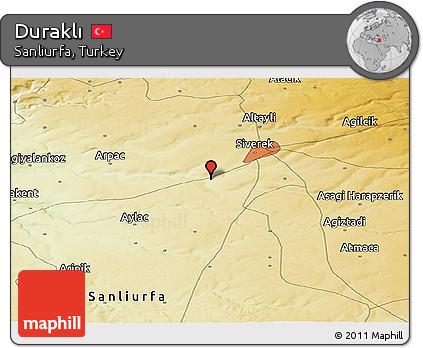 Physical Panoramic Map of Duraklı