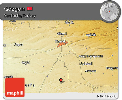 Physical Panoramic Map of Gözgen