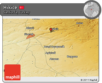 Physical Panoramic Map of Hikice