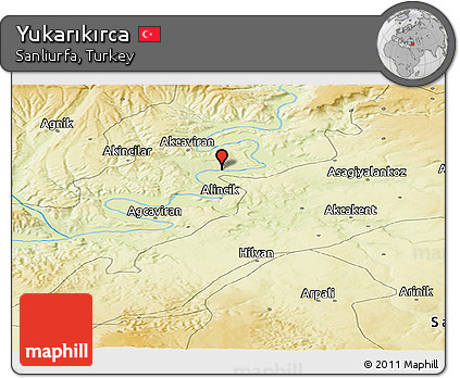 Physical Panoramic Map of Yukarıkırca