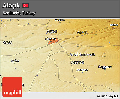 Physical Panoramic Map of Alaçık