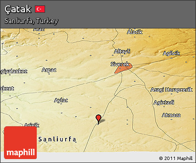 Physical Panoramic Map of Çatak