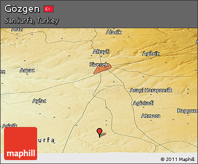 Physical Panoramic Map of Gözgen