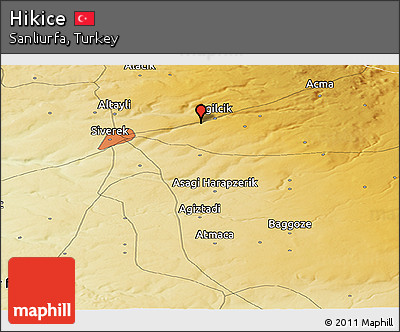Physical Panoramic Map of Hikice