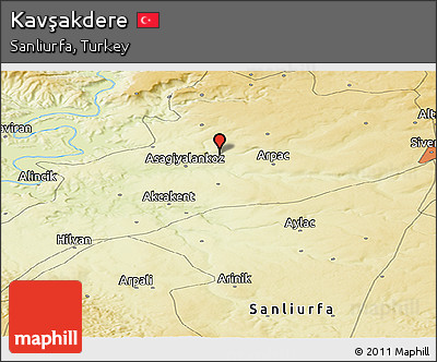 Physical Panoramic Map of Kavşakdere