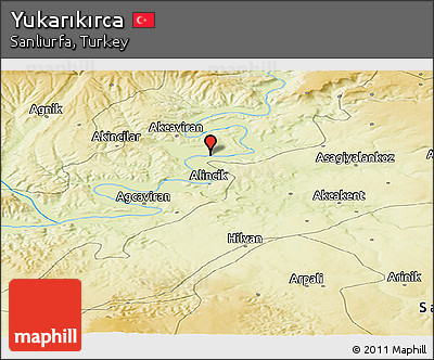 Physical Panoramic Map of Yukarıkırca