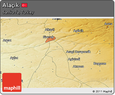 Physical Panoramic Map of Alaçık