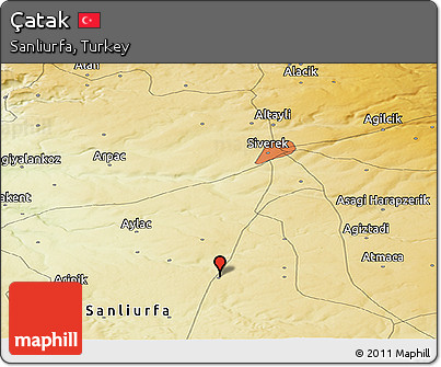 Physical Panoramic Map of Çatak