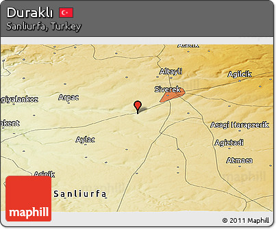 Physical Panoramic Map of Duraklı