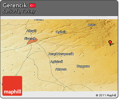 Physical Panoramic Map of Gerencik