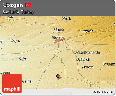 Physical Panoramic Map of Gözgen