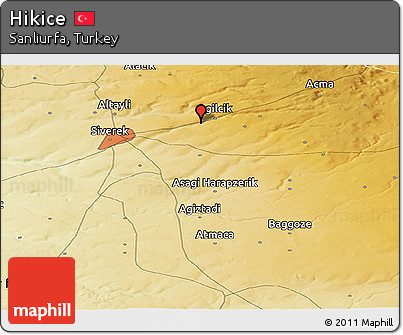 Physical Panoramic Map of Hikice
