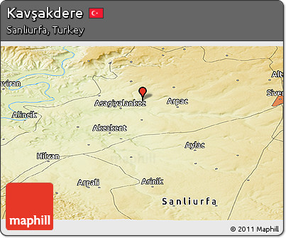Physical Panoramic Map of Kavşakdere