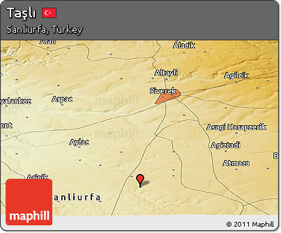 Physical Panoramic Map of Taşlı