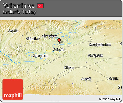 Physical Panoramic Map of Yukarıkırca
