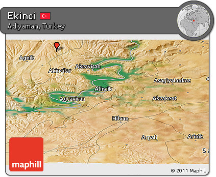 Satellite Panoramic Map of Ekinci