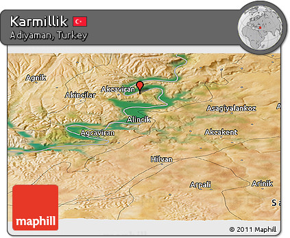 Satellite Panoramic Map of Karmillik