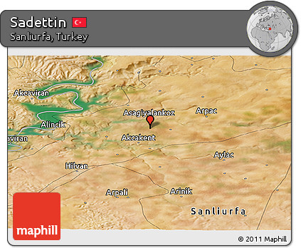Satellite Panoramic Map of Sadettin