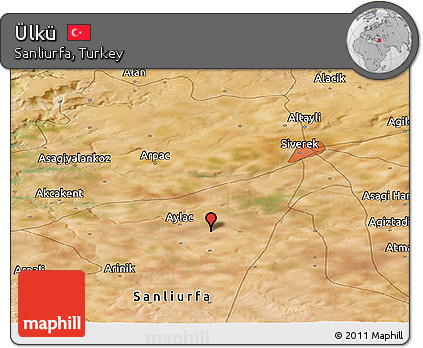 Satellite Panoramic Map of Ülkü