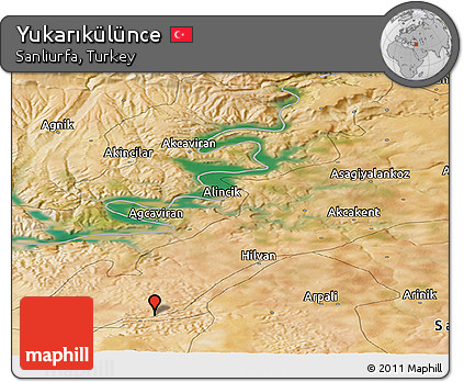 Satellite Panoramic Map of Yukarıkülünce