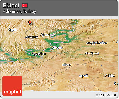 Satellite Panoramic Map of Ekinci