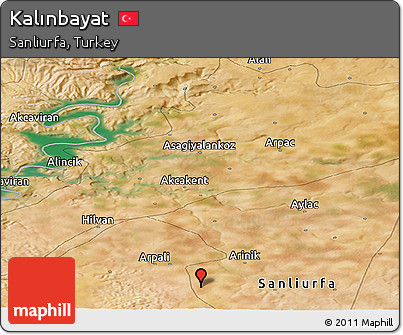 Satellite Panoramic Map of Kalınbayat