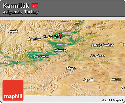 Satellite Panoramic Map of Karmillik