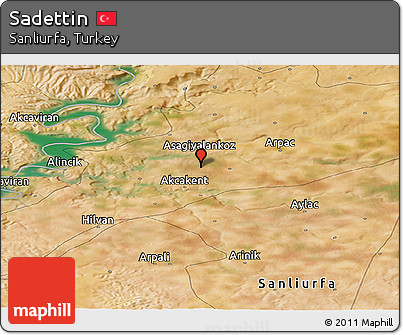 Satellite Panoramic Map of Sadettin