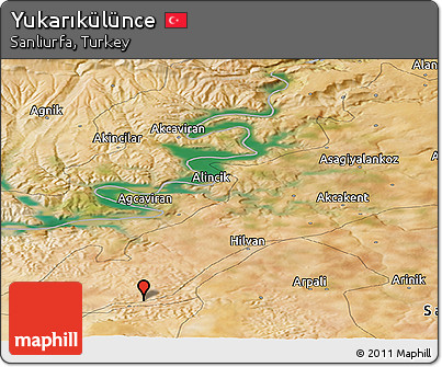 Satellite Panoramic Map of Yukarıkülünce