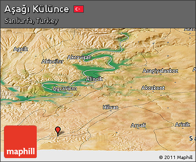 Satellite Panoramic Map of Aşağı Külünce