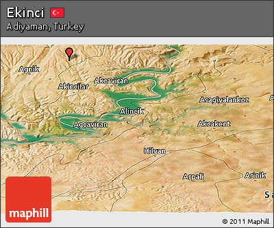 Satellite Panoramic Map of Ekinci