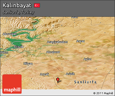 Satellite Panoramic Map of Kalınbayat