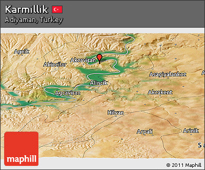 Satellite Panoramic Map of Karmillik