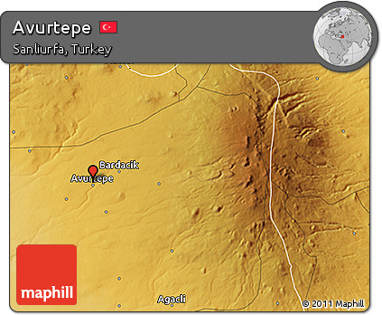 Physical 3D Map of Avurtepe