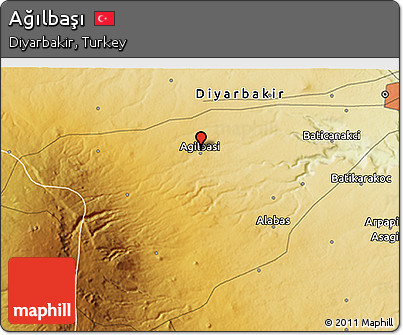 Physical 3D Map of Ağılbaşı
