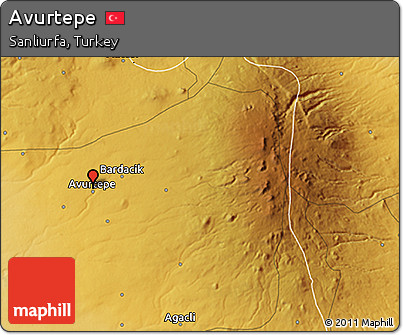 Physical 3D Map of Avurtepe