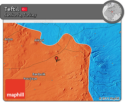 Political 3D Map of Teftil