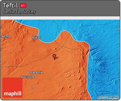 Political 3D Map of Teftil