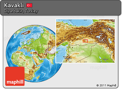 Physical Location Map of Kavaklı
