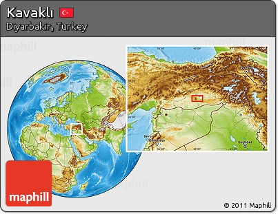 Physical Location Map of Kavaklı
