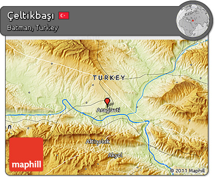 Physical 3D Map of Çeltikbaşı