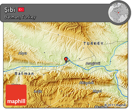 Physical 3D Map of Şibi