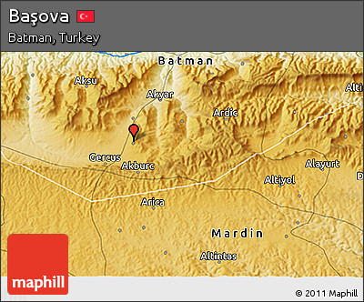 Physical 3D Map of Başova