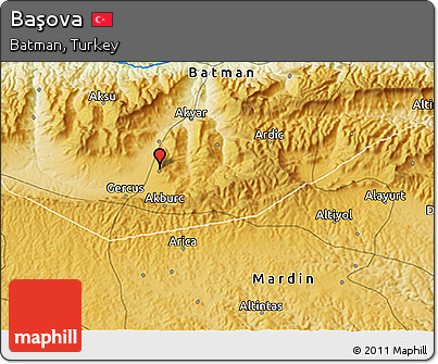 Physical 3D Map of Başova