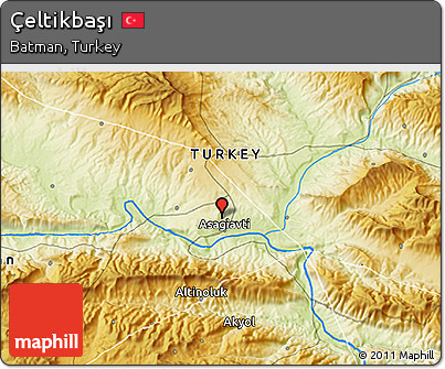 Physical 3D Map of Çeltikbaşı