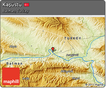 Physical 3D Map of Kaşüstü